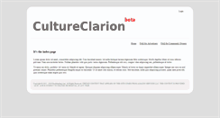 Desktop Screenshot of cultureclarion.com